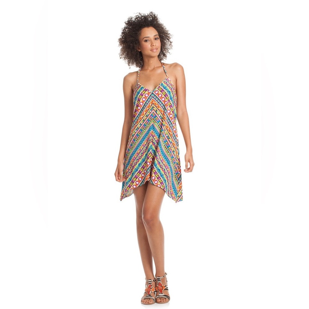 Trina Turk Multicolor Chevron Strap Cover-Up